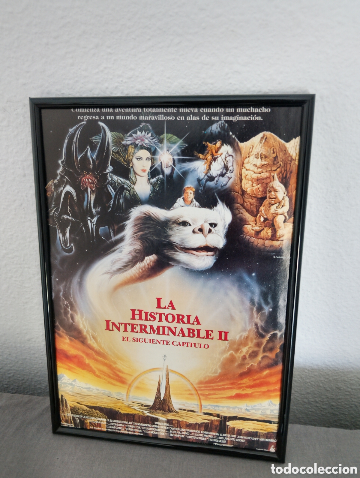 Coleccionismo de carteles: La historia interminable 2 anuncio original vintage a&ntilde;os 90 enmarcado cine