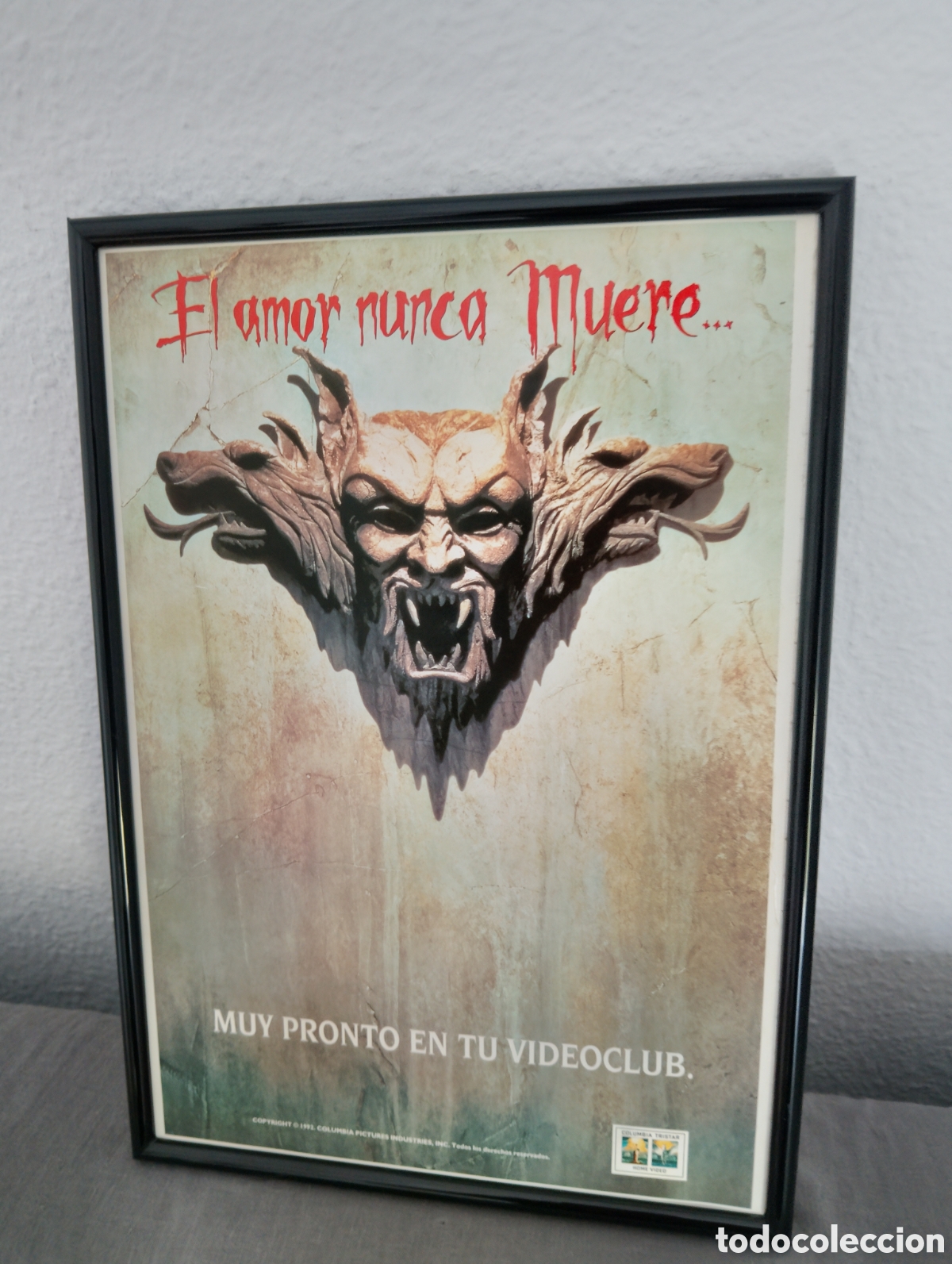 Coleccionismo de carteles: Dr&aacute;cula Bram stoker anuncio original vintage a&ntilde;os 90 cine vhs