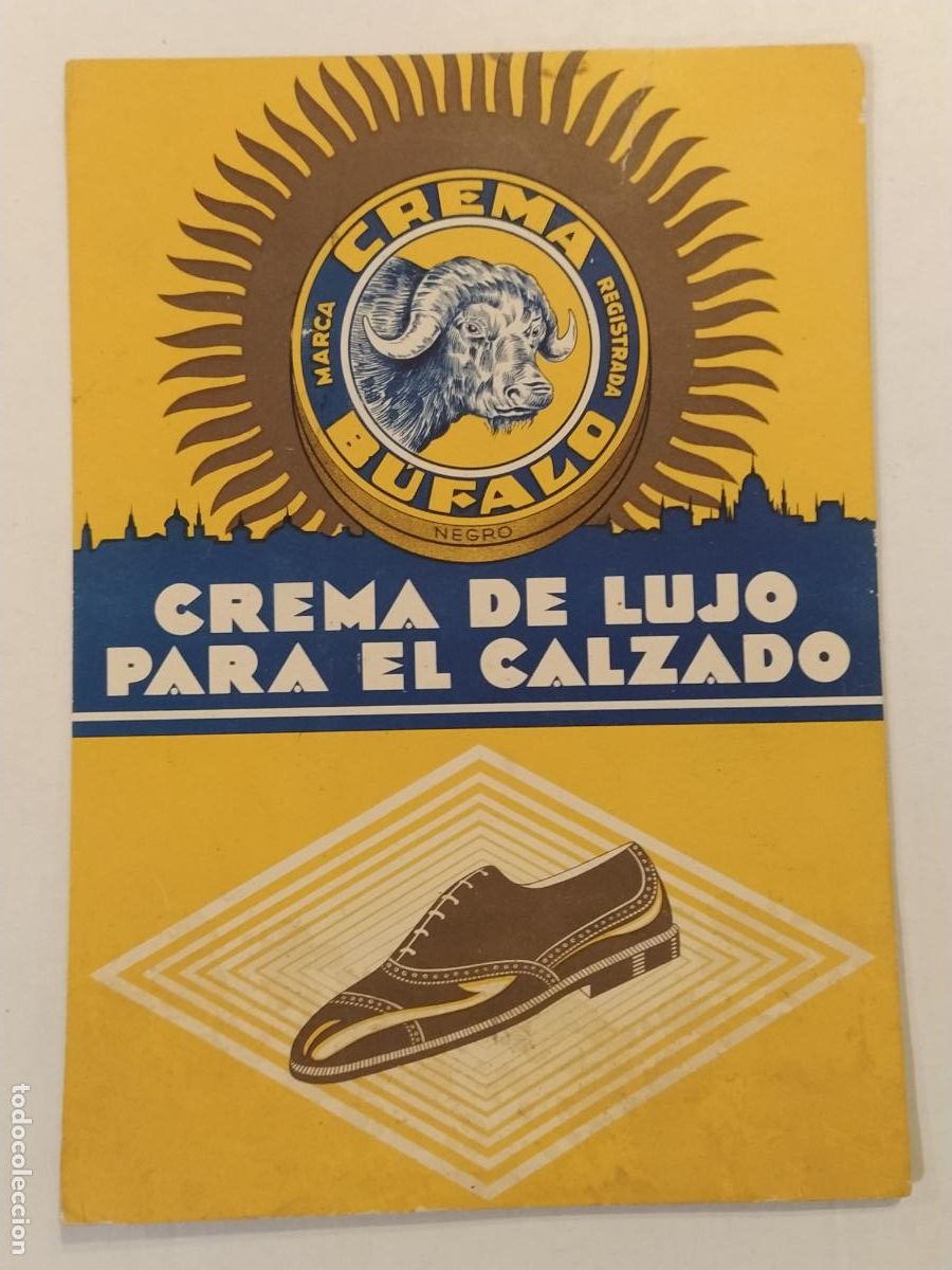 Coleccionismo de carteles: CREMA BUFALO - CREMA DE LUJO PARA EL CALZADO - DISPLAY CARTEL ANTIGUO ORIGINAL - PUBLICIDAD
