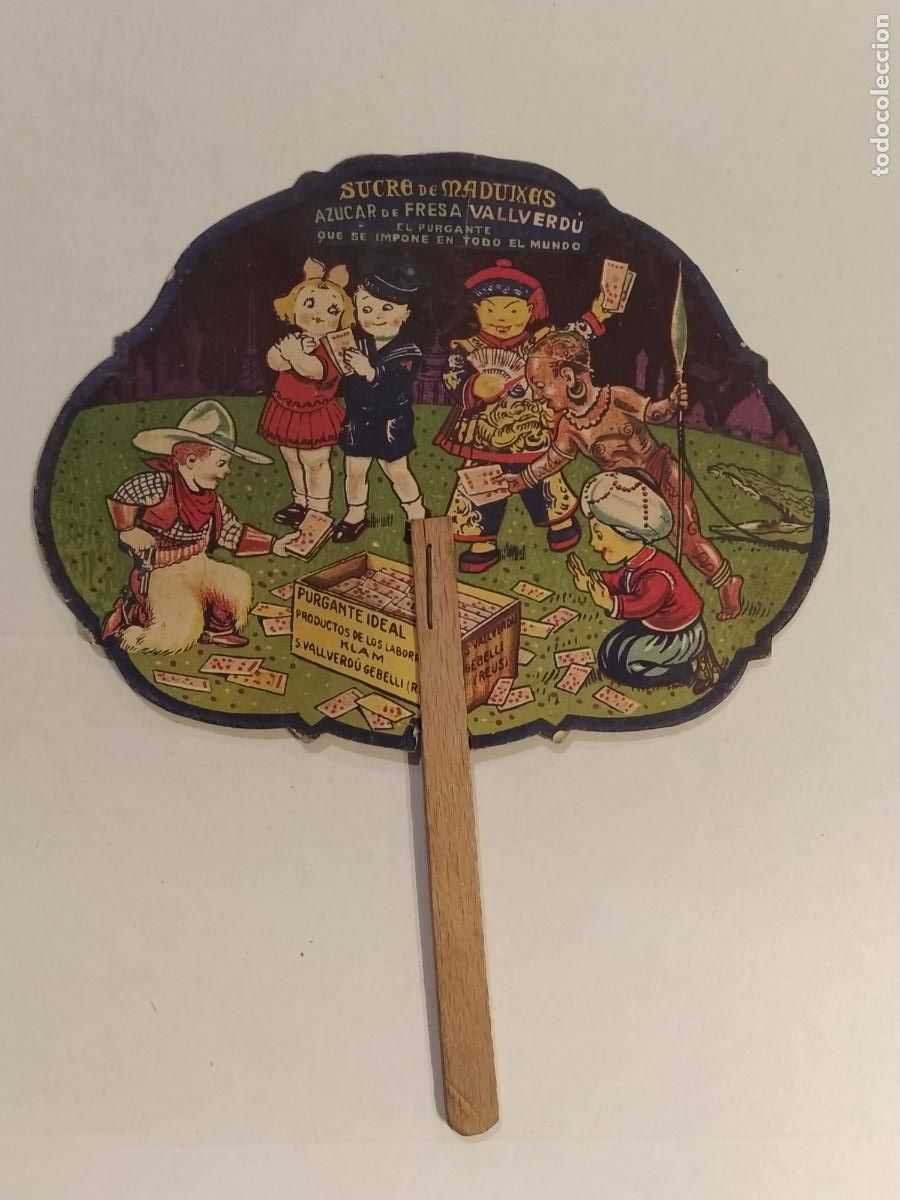 Coleccionismo de carteles: REUS - VALLVERDU GEBELLI - SUCRE DE MADUIXES AZUCAR DE FRESAS - PAY PAY ANTIGUO -VER FOTOS