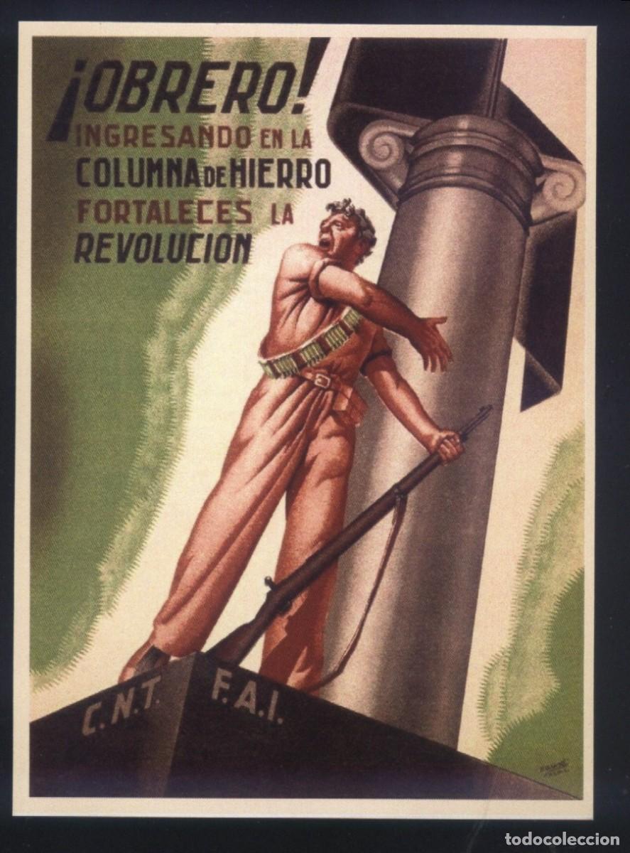 Coleccionismo de carteles: B-1173- GUERRA CIVIL ESPA&Ntilde;OLA. OBRERO, INGRESANDO EN LA COLUMNA DE HIERRO FORTALECES LA REVOLUCI&Oacute;N.