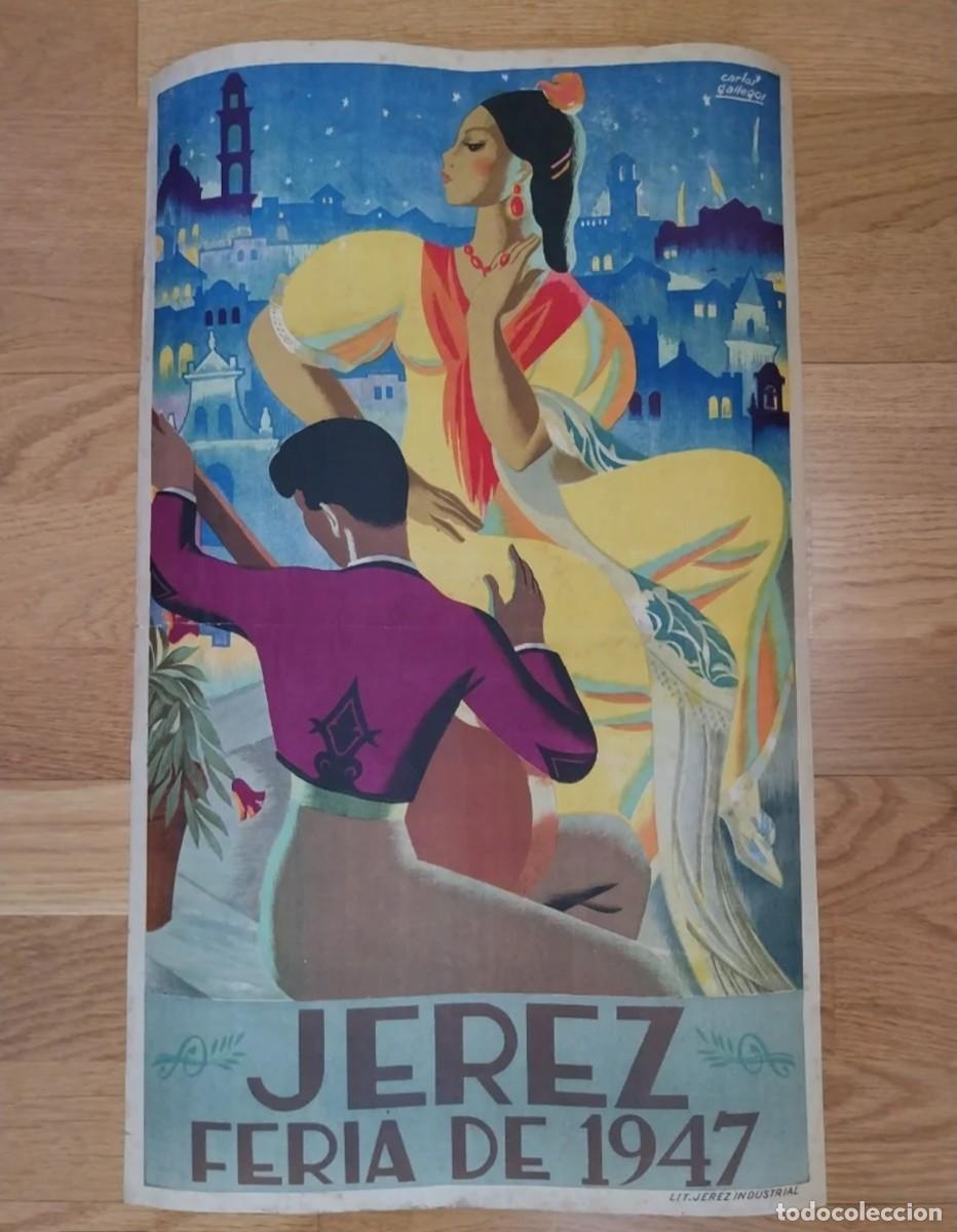 Coleccionismo de carteles: Cartel fiestas de Jerez 1947