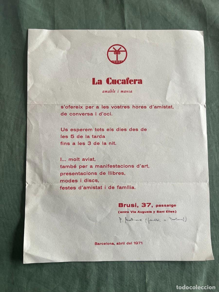 Coleccionismo de carteles: INVITACION AL CAFE TEATRO &rdquo;LA CUCAFERA&rdquo; ABRIL 1971
