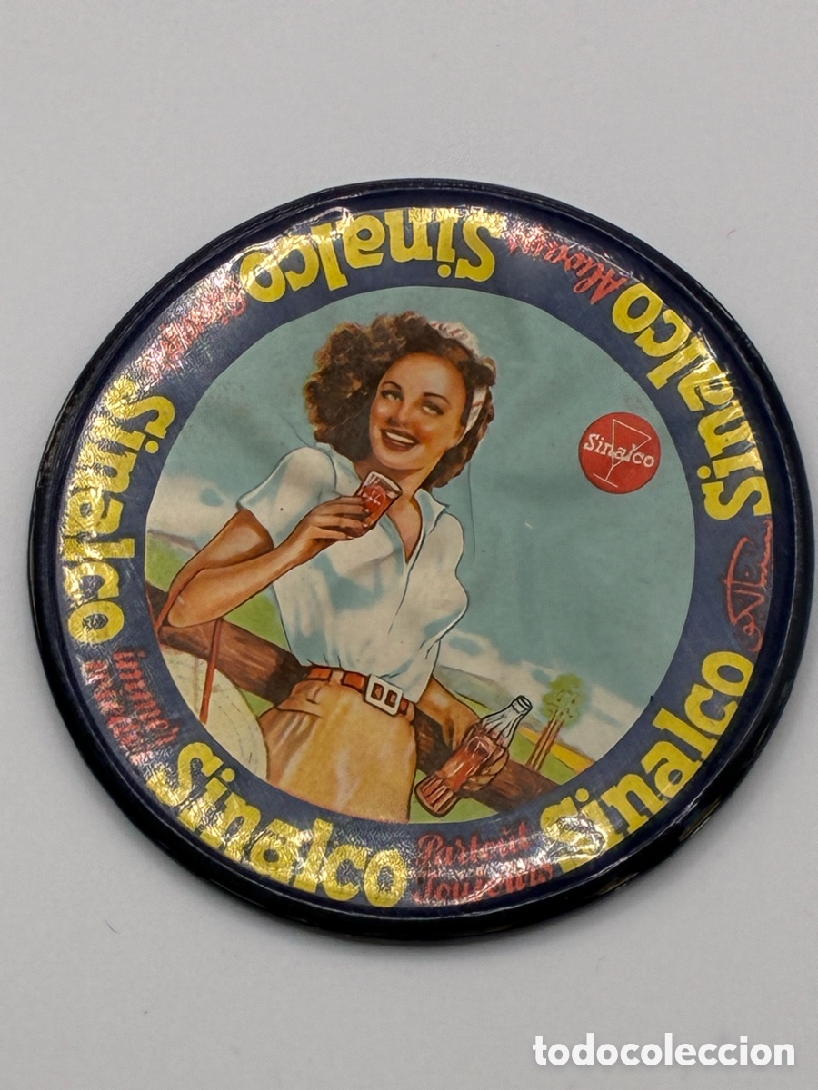 Coleccionismo de carteles: ESPEJO BOLSILLO PUBLICIDAD SINALCO ESPA&Ntilde;OL Y VARIOS IDIOMAS