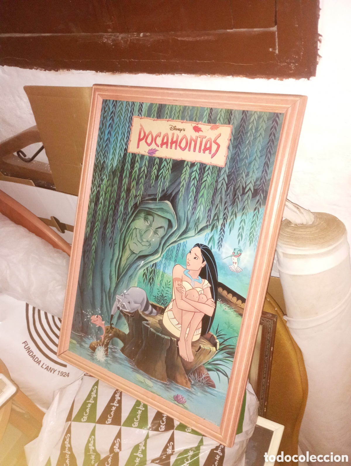 Coleccionismo de carteles: Cuadro p&oacute;ster film Pocahontas a&ntilde;os 90