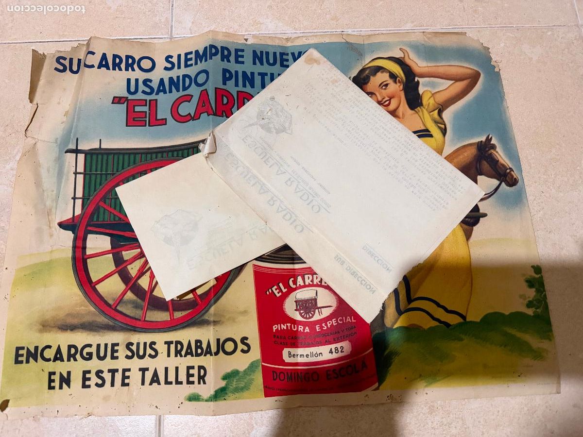 Coleccionismo de carteles: Cartel pintura el Carrero domingo escola Valencia