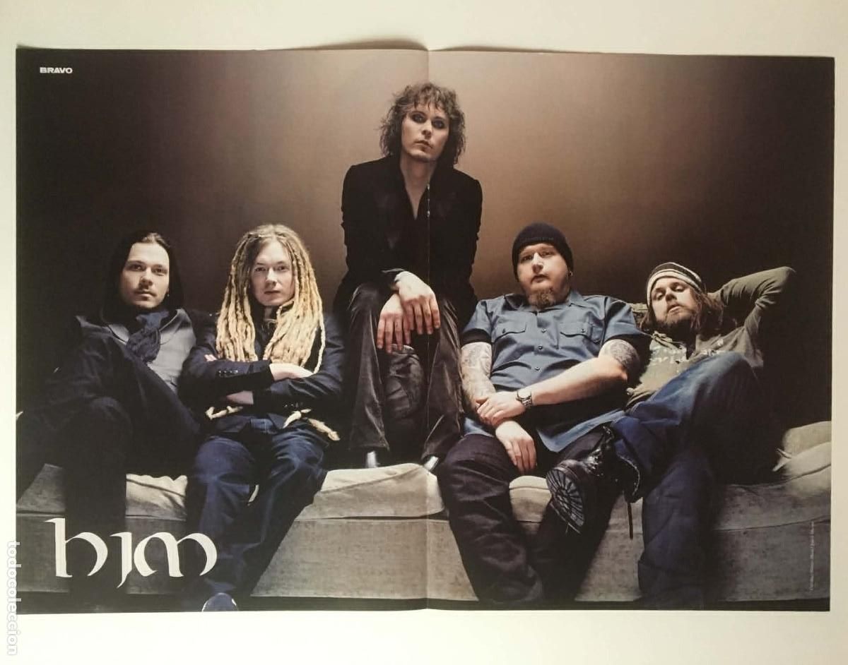 Coleccionismo de carteles: HIM / Grafa Double-Sided Poster Size A3 - Bravo Magazine Bulgaria Music