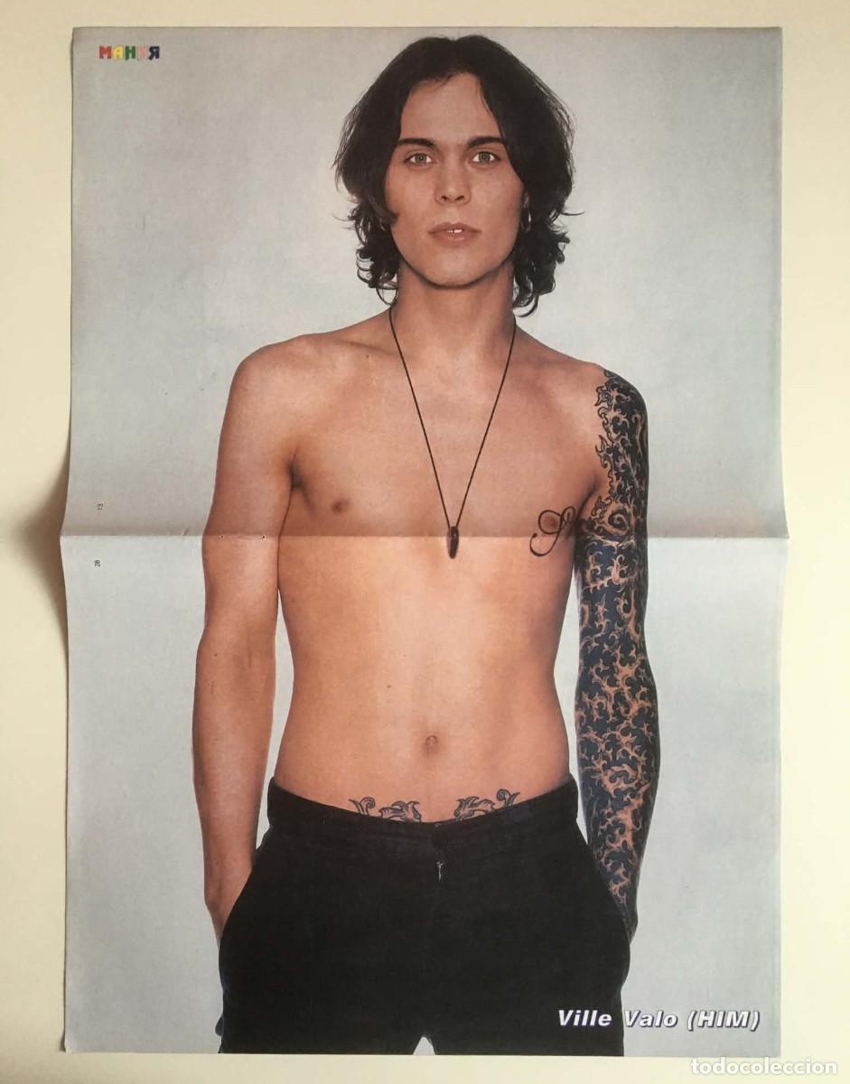 Coleccionismo de carteles: Ville Valo HIM Shirtless / Sean Paul Double-Sided Poster A3 - Mania Magazine Bulgaria Music