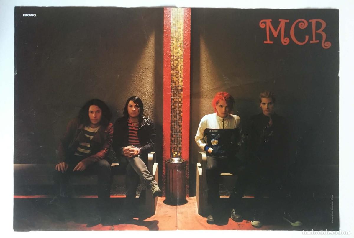 Coleccionismo de carteles: My Chemical Romance MCR Double-Sided Poster A3 - Bravo Magazine Bulgaria Music Alt Rock Emo