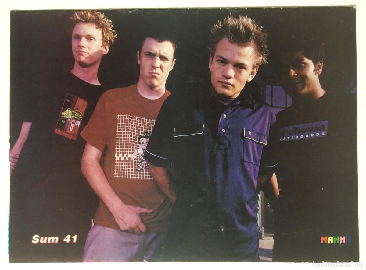 Coleccionismo de carteles: Sum 41 / A1 Double-Sided Poster A4 Mania Magazine Bulgaria Music Pop Punk Boy Band Nostalgia