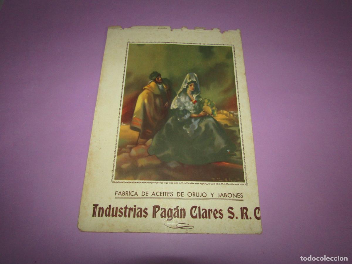 Collectionnisme d'affiches: Antiguo Cartel de INDUSTRIAS PAG&Aacute;N CLARES S.R.C. Fab. de Aceites de Orujo y Jabones