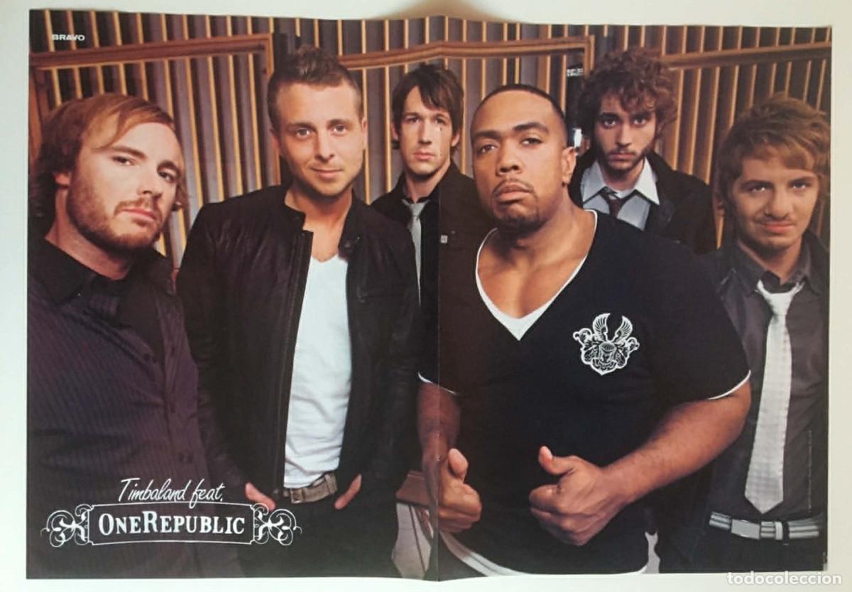 Coleccionismo de carteles: Timbaland ft. OneRepublic / Ashley Tisdale Double-Sided Poster A3 Bravo Magazine Bulgaria Music TV