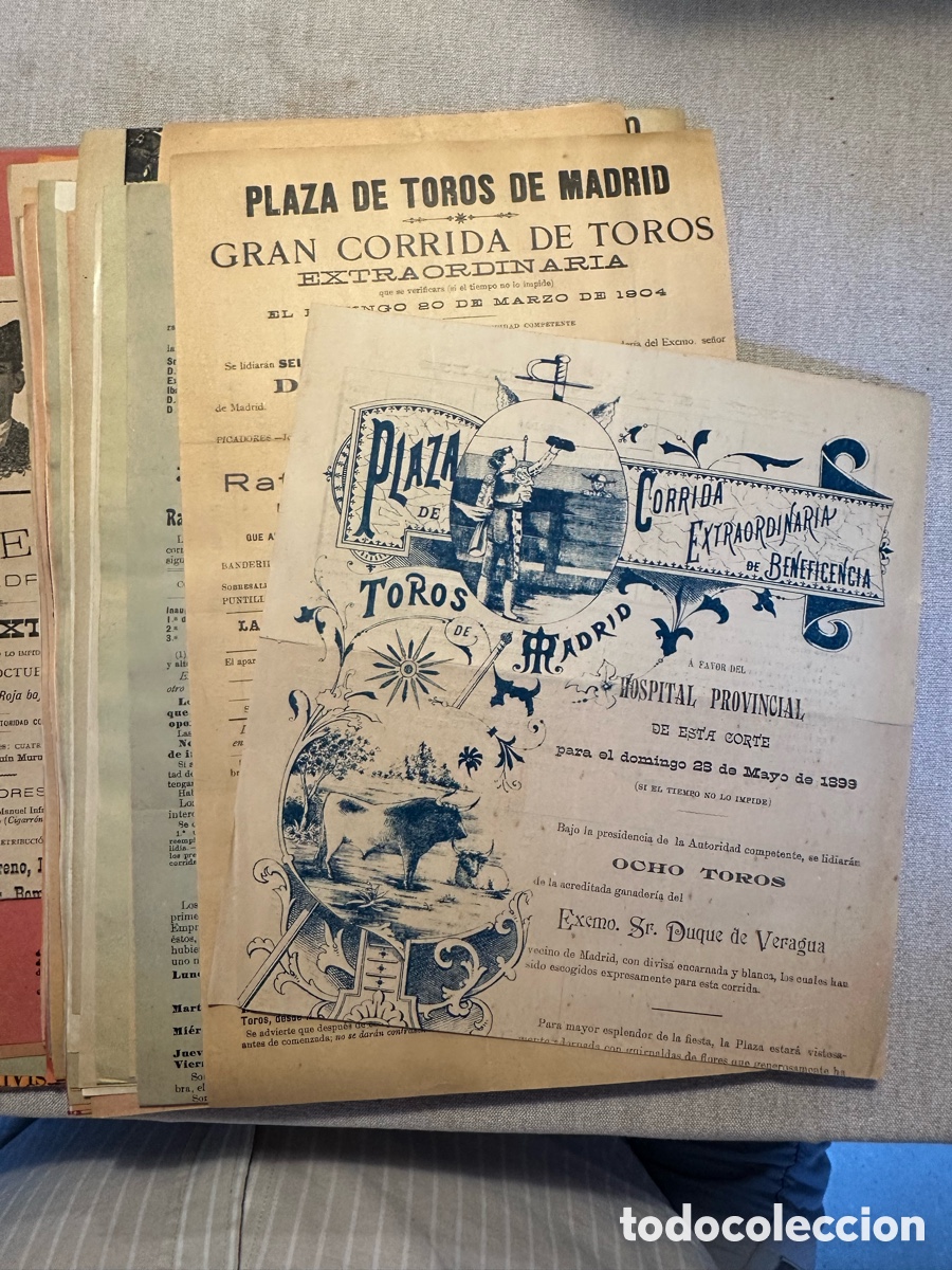 Collezionismo di affissi: LOTE ANTIGUOS CARTELES TOROS