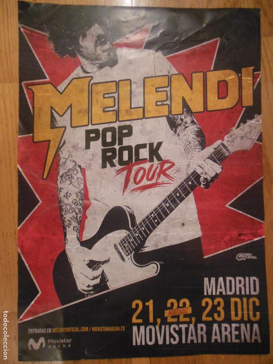 Coleccionismo de carteles: CARTEL MELENDI POP ROCK TOUR 2026 POSTER