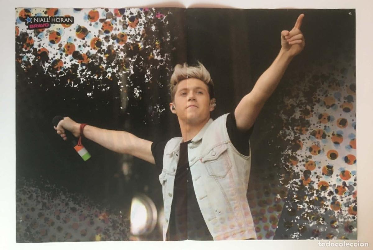 Colecionismo de cartazes: Niall Horan 1D / Scarlett Johansson Black Widow Double-Sided Poster A3 Bravo Magazine Bulgaria Music