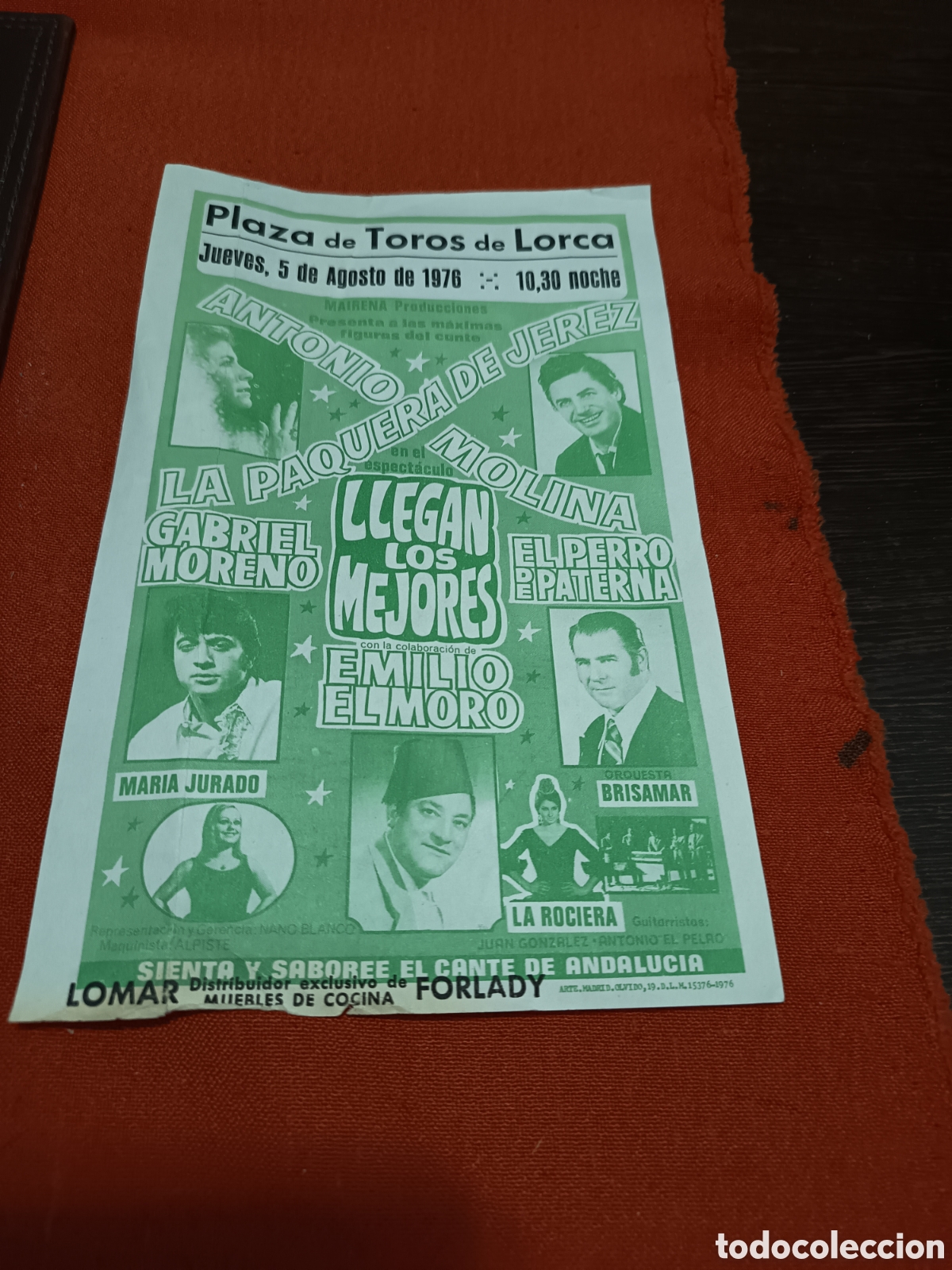 Poster collecting: Plaza de toros Lorca Antonio Molina Paquera de Jerez 1976