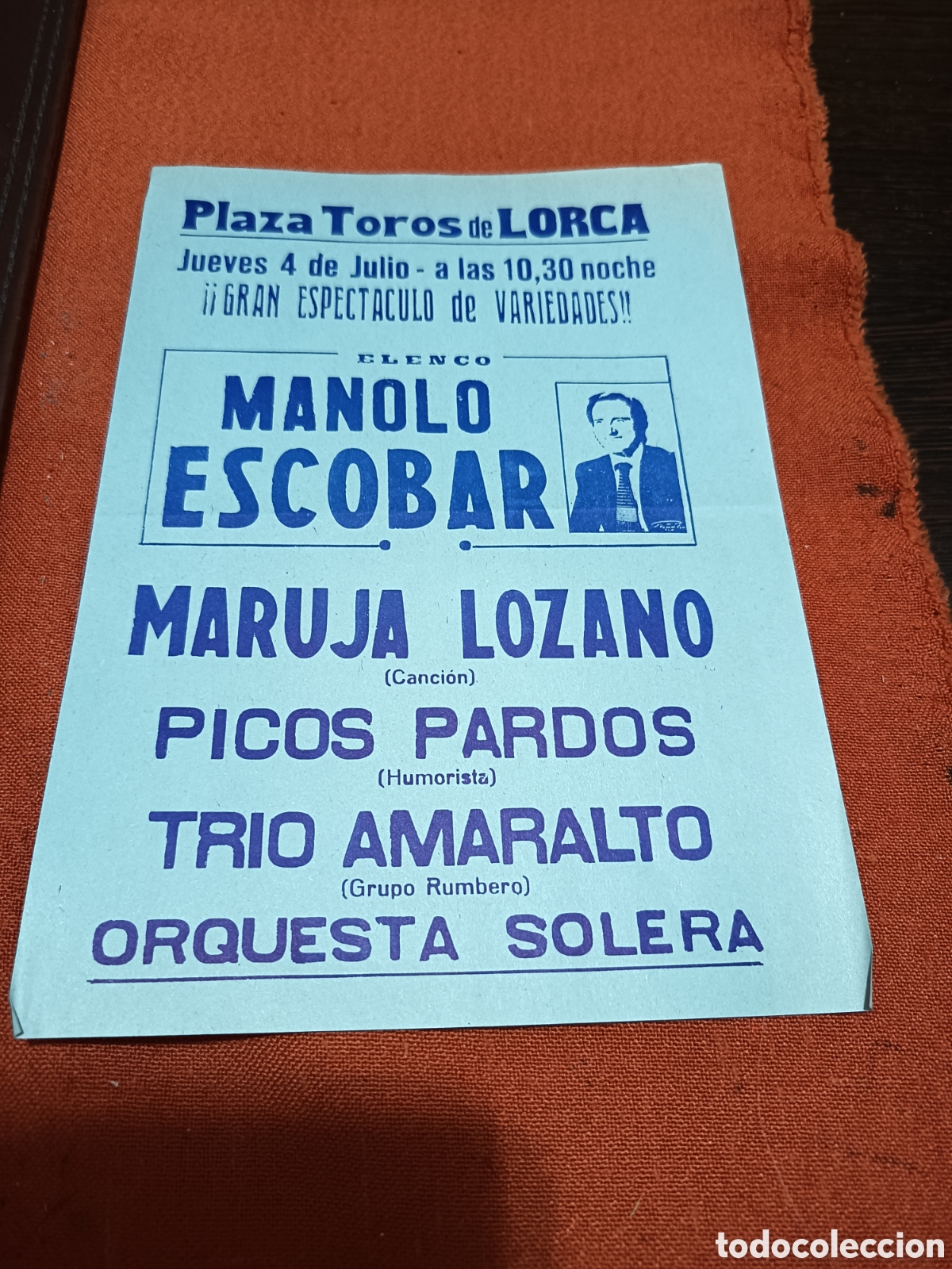 Poster collecting: Manolo Escobar plaza de toros de Lorca