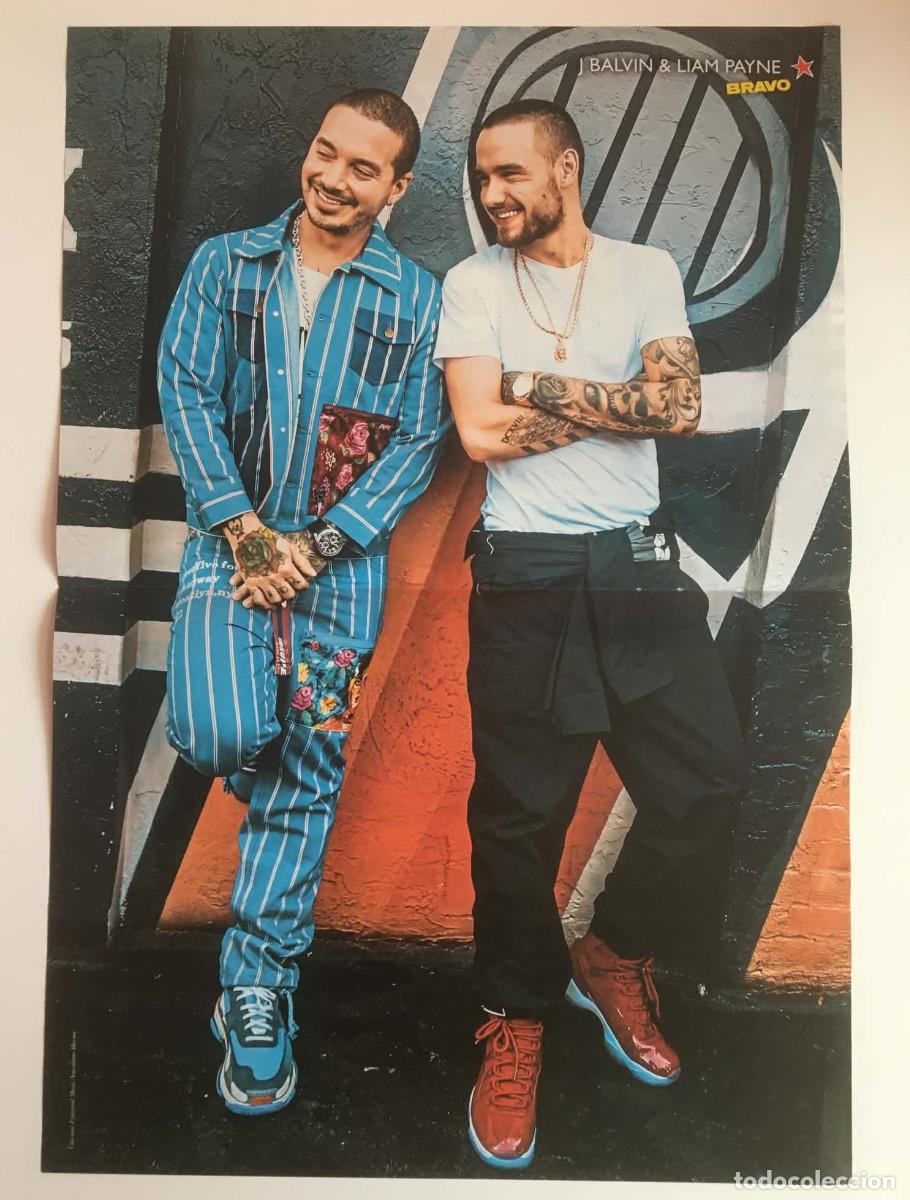 Poster collecting: Liam Payne & J Balvin One Direction / BTS K-Pop Double-Sided Poster A3 Bravo Magazine Bulgaria Music
