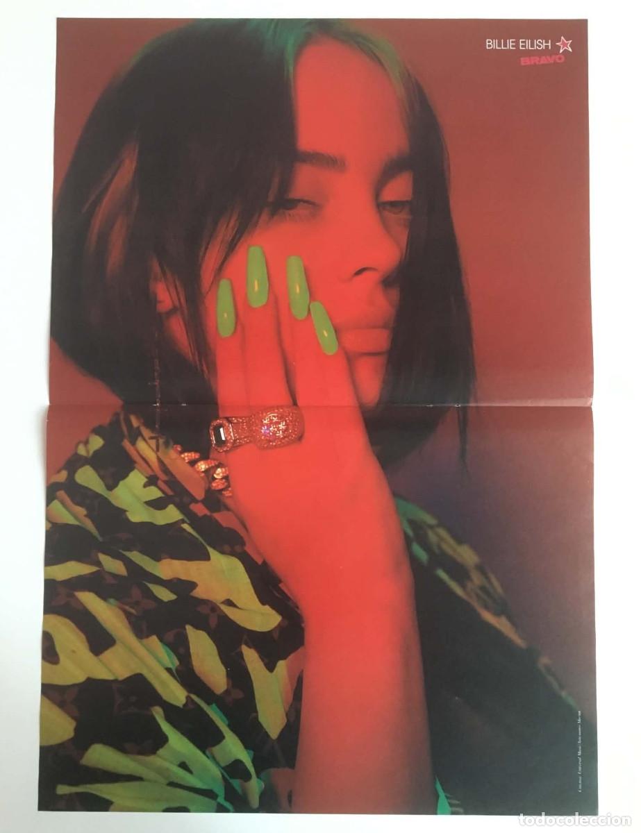 Coleccionismo de carteles: Billie Eilish / Harry Styles One Direction Double-Sided Poster A3 Bravo Magazine Bulgaria Music