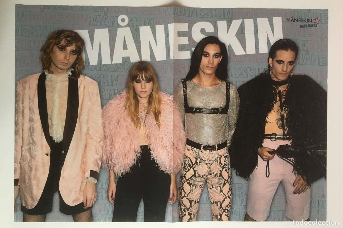 Coleccionismo de carteles: Maneskin / TXT Tomorrow X Together Skate Double-Sided Poster A3 Bravo Magazine Bulgaria Music K-Pop