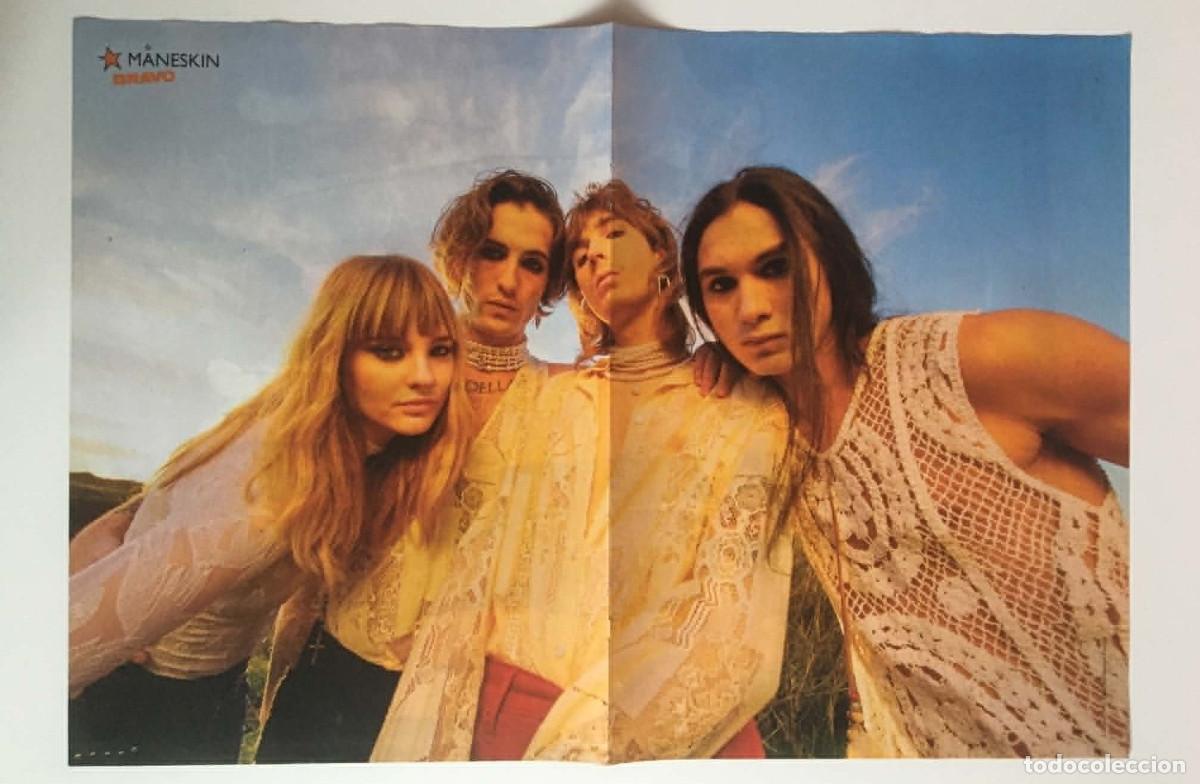 Coleccionismo de carteles: Maneskin / BTS Butter Era K-Pop Double-Sided Poster A3 Bravo Magazine Bulgaria Music