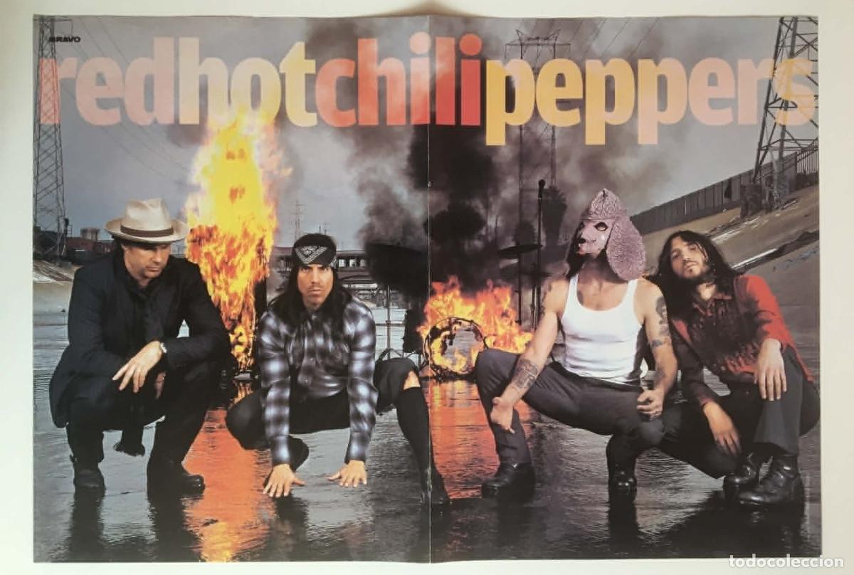 Coleccionismo de carteles: Red Hot Chili Peppers / The O.C. California Double-Sided Poster A3 Bravo Magazine Bulgaria Music TV