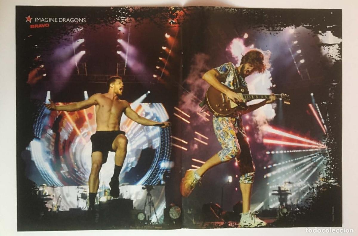 Coleccionismo de carteles: Imagine Dragons / Stray Kids OT9 K-Pop Rare Double-Sided Poster A3 Bravo Magazine Bulgaria Music