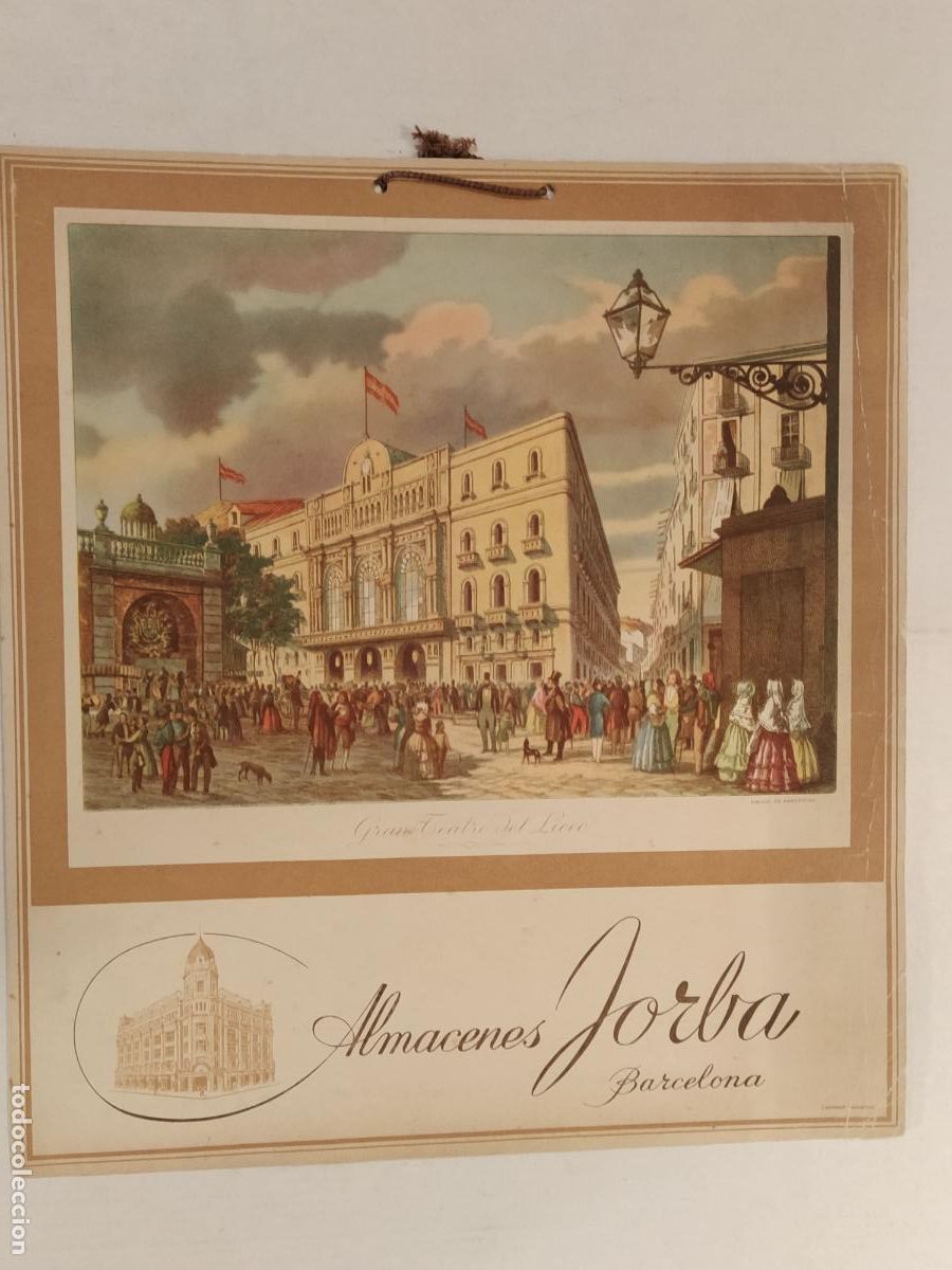 Coleccionismo de carteles: BARCELONA - ALMACENES JORBA - GRAN TEATRE DEL LICEU - CARTEL ANTIGUO - CASAMAJ&Oacute; - PUBLICIDAD
