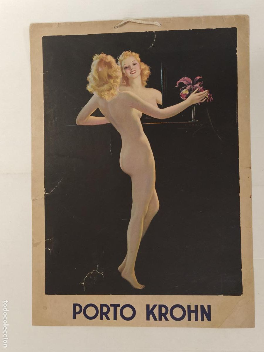 Coleccionismo de carteles: PORTO KROHN (VINO) - CARTEL ANTIGUO - PUBLICIDAD - ORIGINAL
