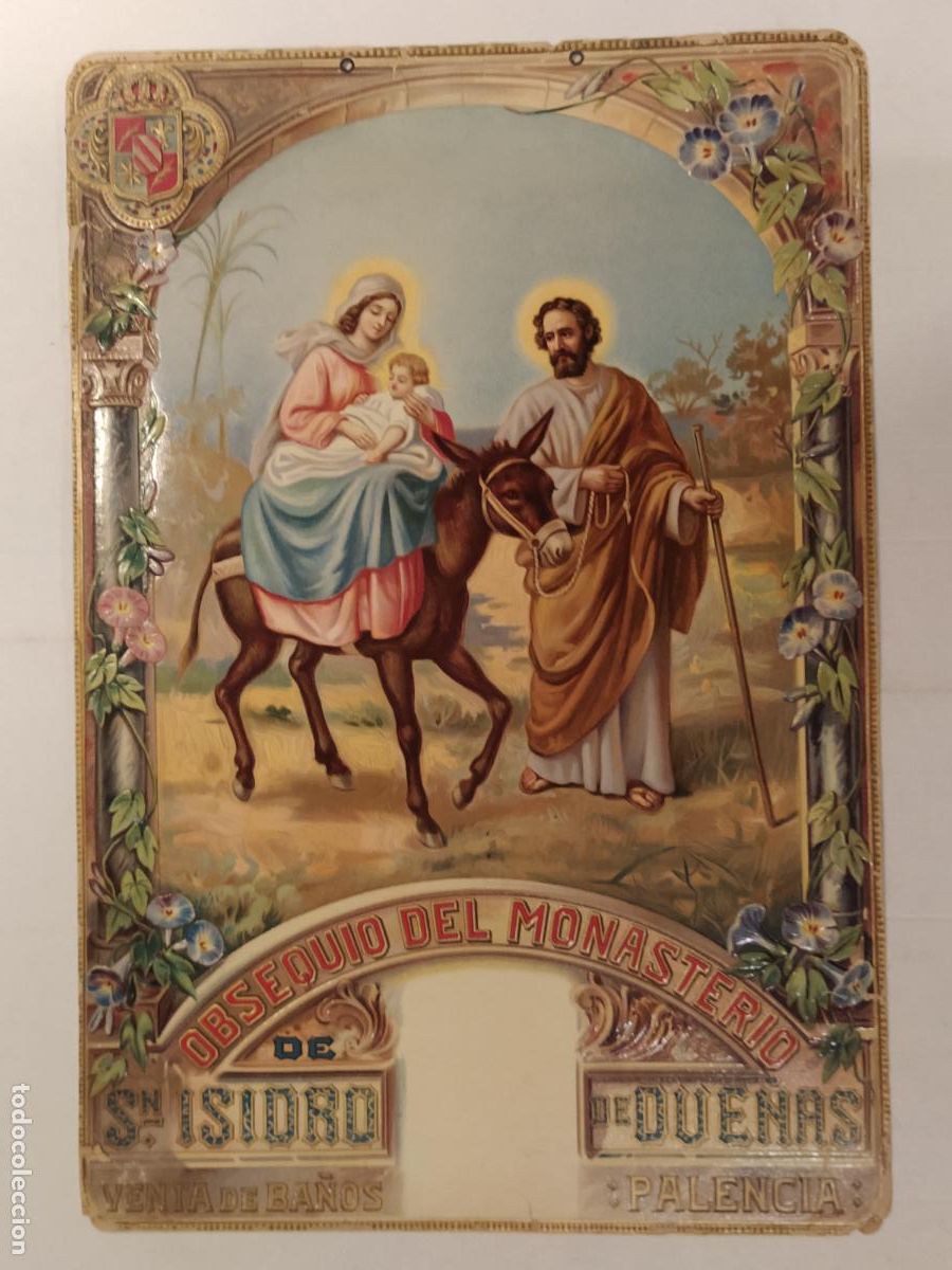 Sammeln von Plakaten: OBSEQUIO DEL MONASTERIO DE SAN ISIDRO DE DUE&Ntilde;AS - PALENCIA - CARTEL ANTIGUO - LIT S. DUR&Aacute; -VER FOTOS