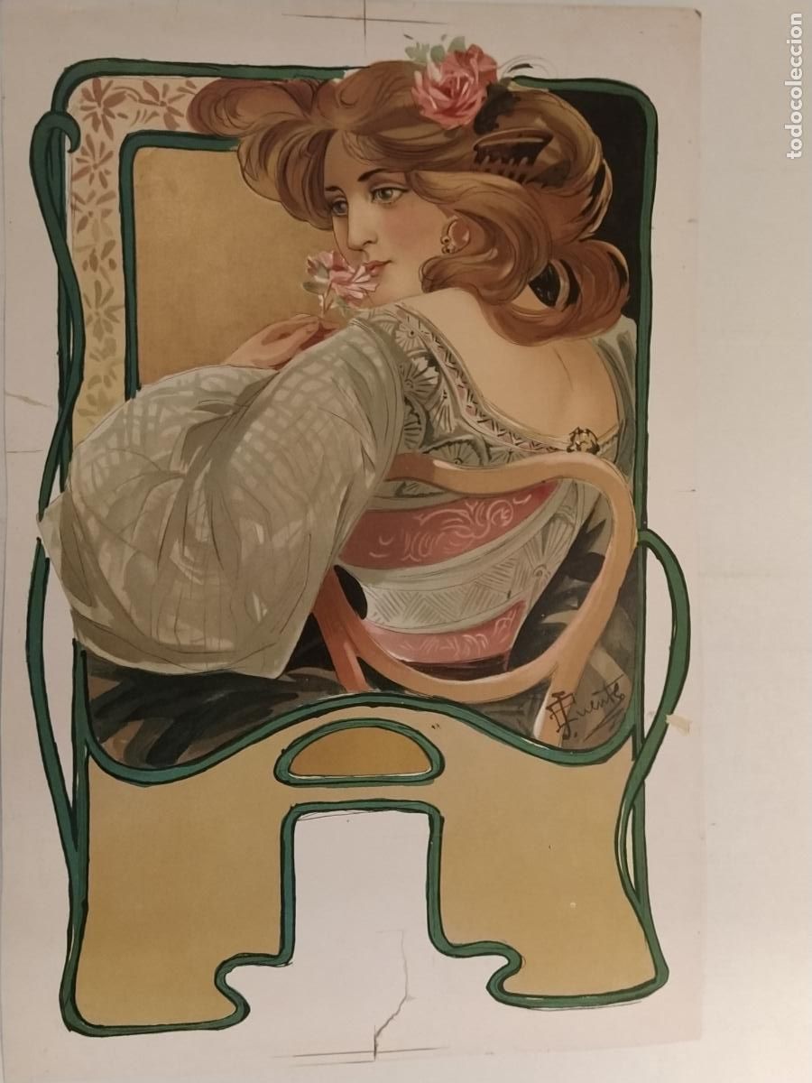 Sammeln von Plakaten: MODERNISMO - CARTEL ANTIGUO MODERNISTA - ILUSTRA J. FUENTE - ORIGINAL DE LA EPOCA -VER FOTOS