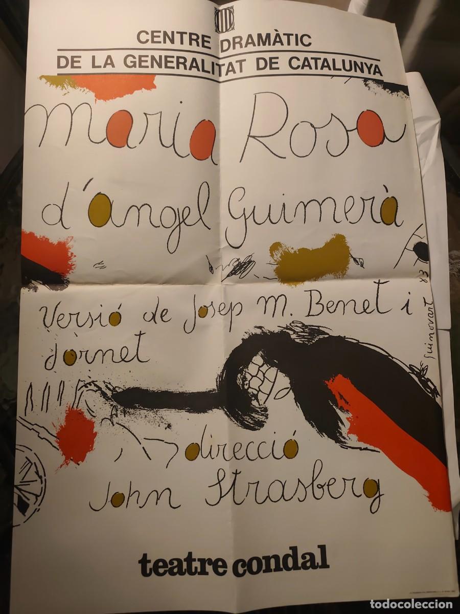 Coleccionismo de carteles: Cartel Guinovart La pol&iacute;grafa 1983 Mar&iacute;a Rosa D'Angel Guimer&agrave; teatre condal