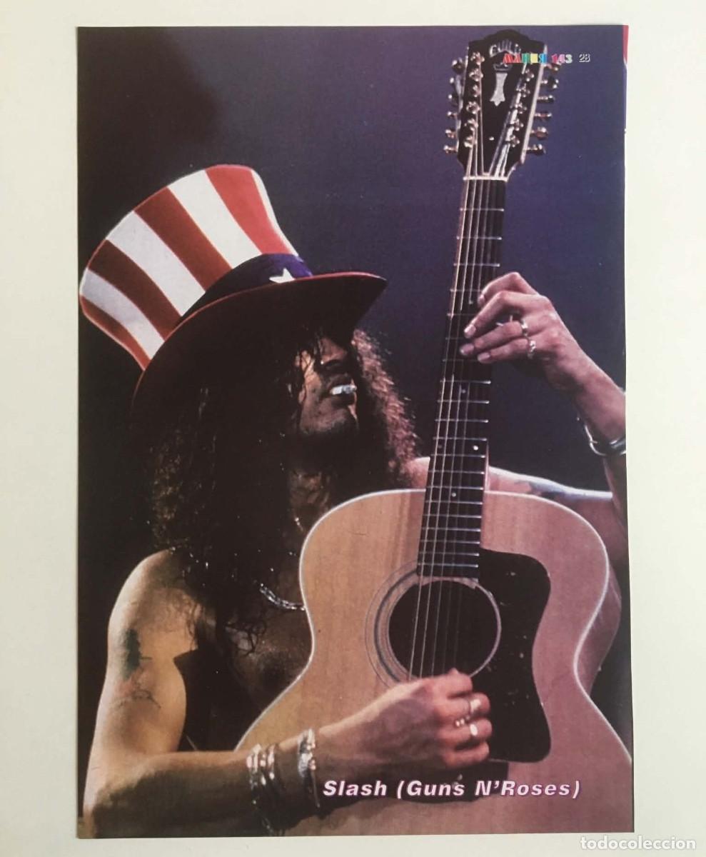 Coleccionismo de carteles: Slash Guns N' Roses / Backstreet Boys Double-Sided Mini Poster A5 - Mania Magazine Bulgaria