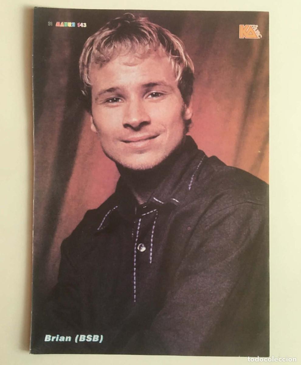 Coleccionismo de carteles: Brian Backstreet Boys / Pink Double-Sided Mini Poster A5 - Mania Magazine Bulgaria Music