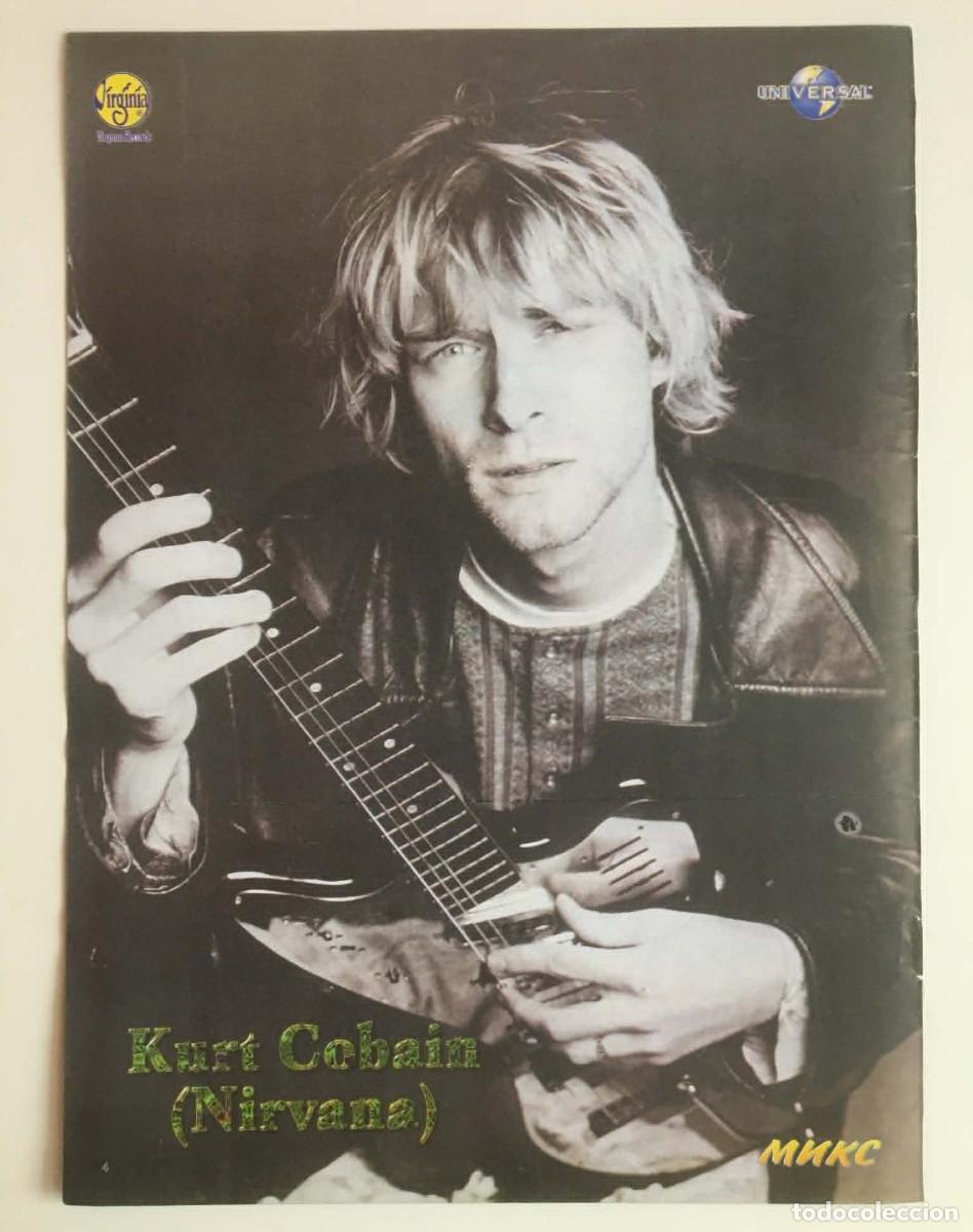 Coleccionismo de carteles: Kurt Cobain Nirvana / Nick Carter Backstreet Boys Double-Sided Poster A3 - Mix Magazine Bulgaria