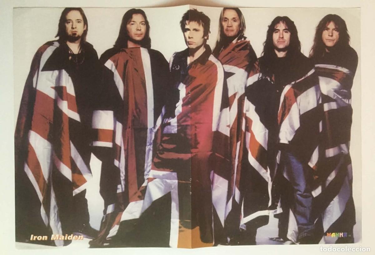 Coleccionismo de carteles: Iron Maiden / Nick Carter Backstreet Boys Double-Sided Poster A3 - Mania Magazine Bulgaria Music