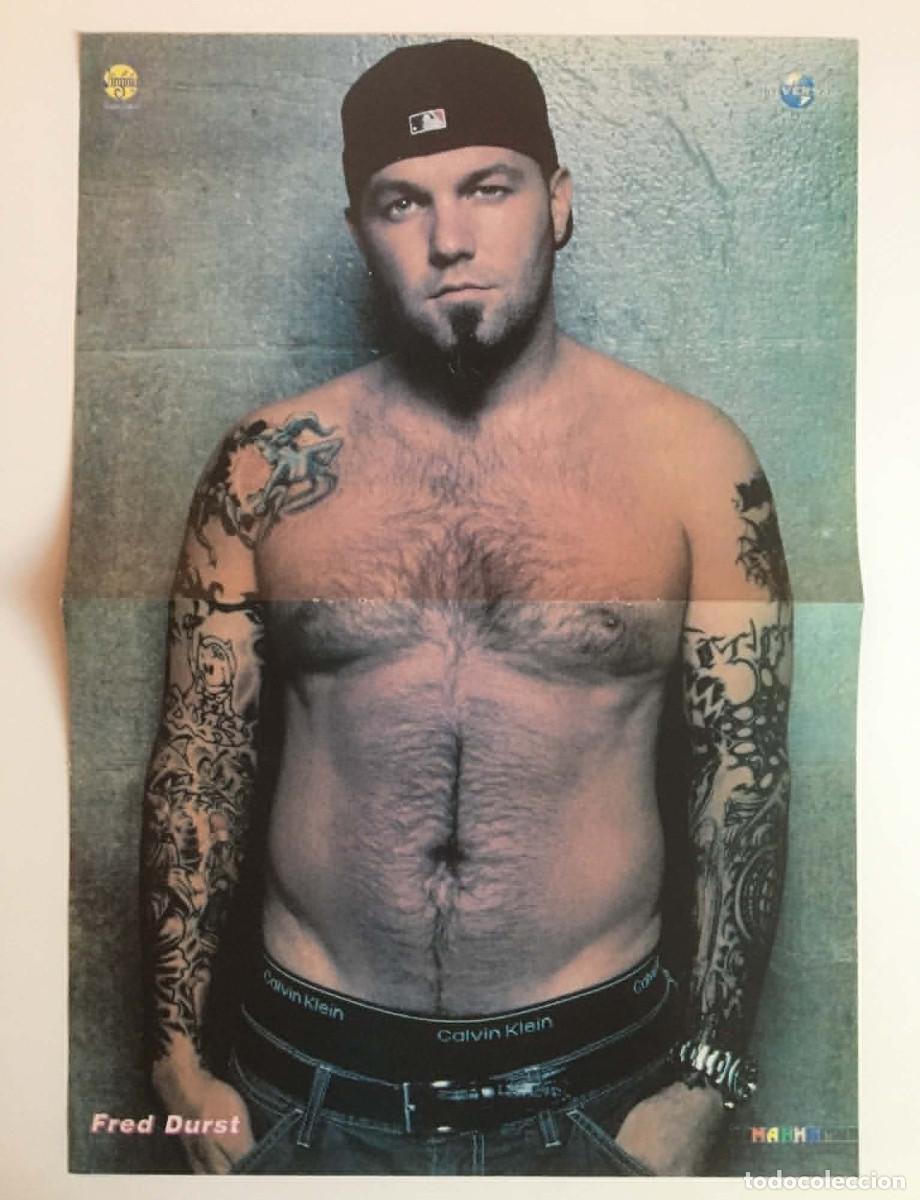 Coleccionismo de carteles: Fred Durst Limp Bizkit / Backstreet Boys Double-Sided Poster A3 - Mania Magazine Bulgaria Music