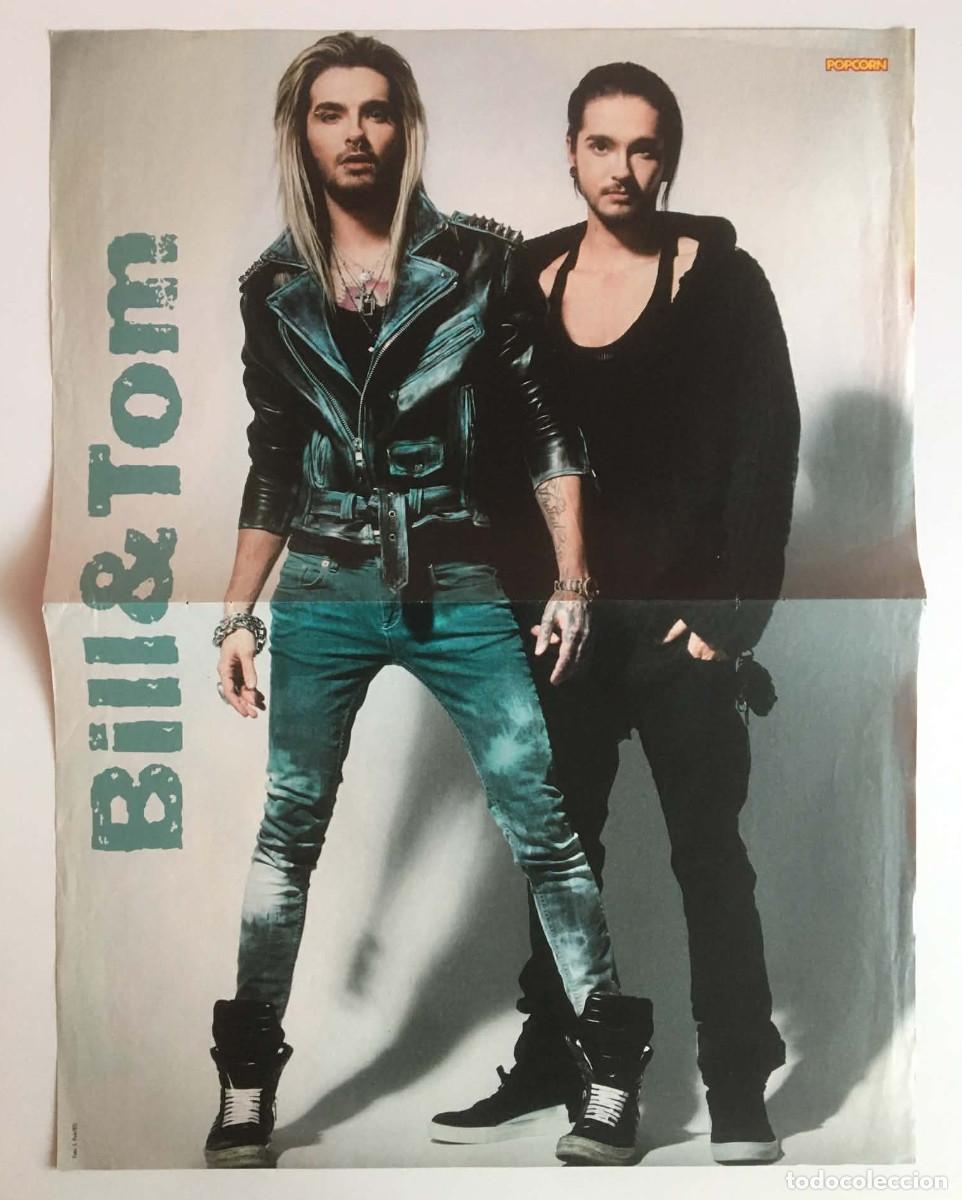 Coleccionismo de carteles: Tokio Hotel Bill & Tom / Selena Gomez Double-Sided Poster A3 - Popcorn Magazine Germany Music