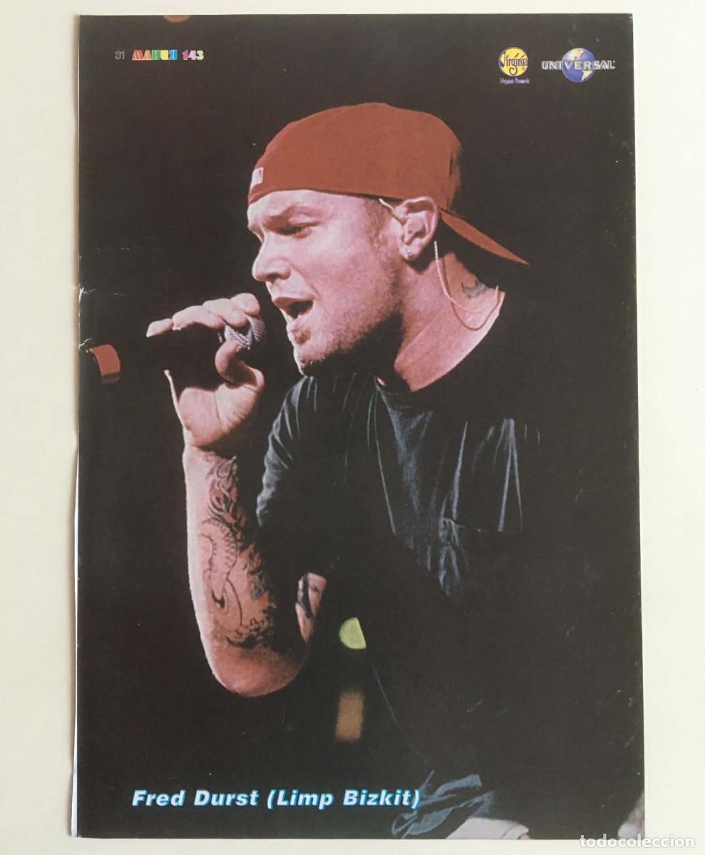 Coleccionismo de carteles: Fred Durst Limp Bizkit / Atomic Kitten Double-Sided Mini Poster A5 &ndash; Mania Magazine Bulgaria Music