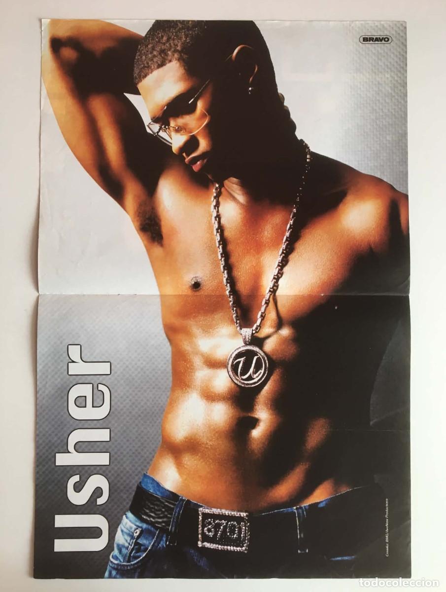 Coleccionismo de carteles: Usher / Will Smith I Robot Double-Sided Poster A3 - Bravo Magazine Bulgaria Movie Music