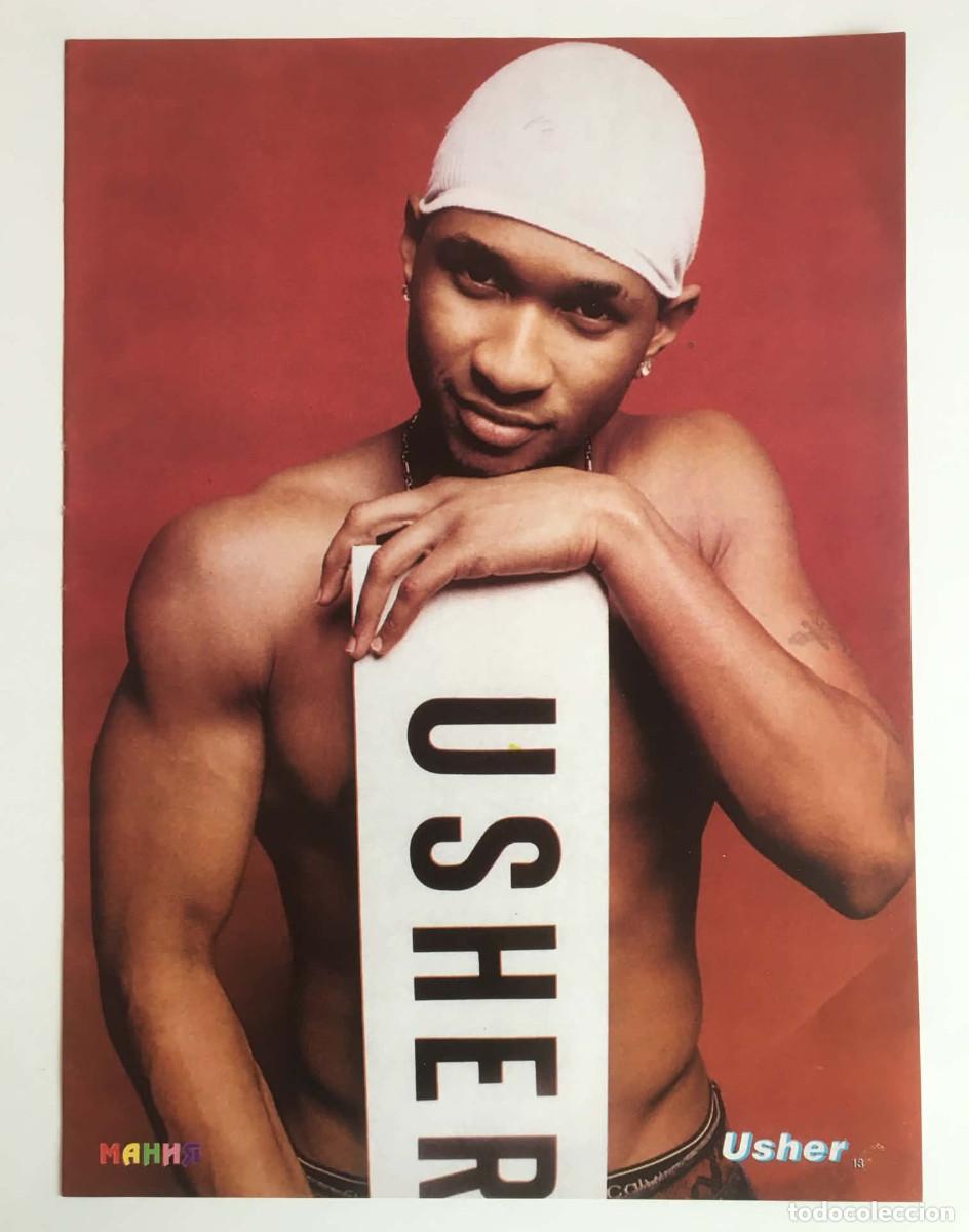 Coleccionismo de carteles: Usher / Static-X Double-Sided Poster A4 - Mania Magazine Bulgaria Music
