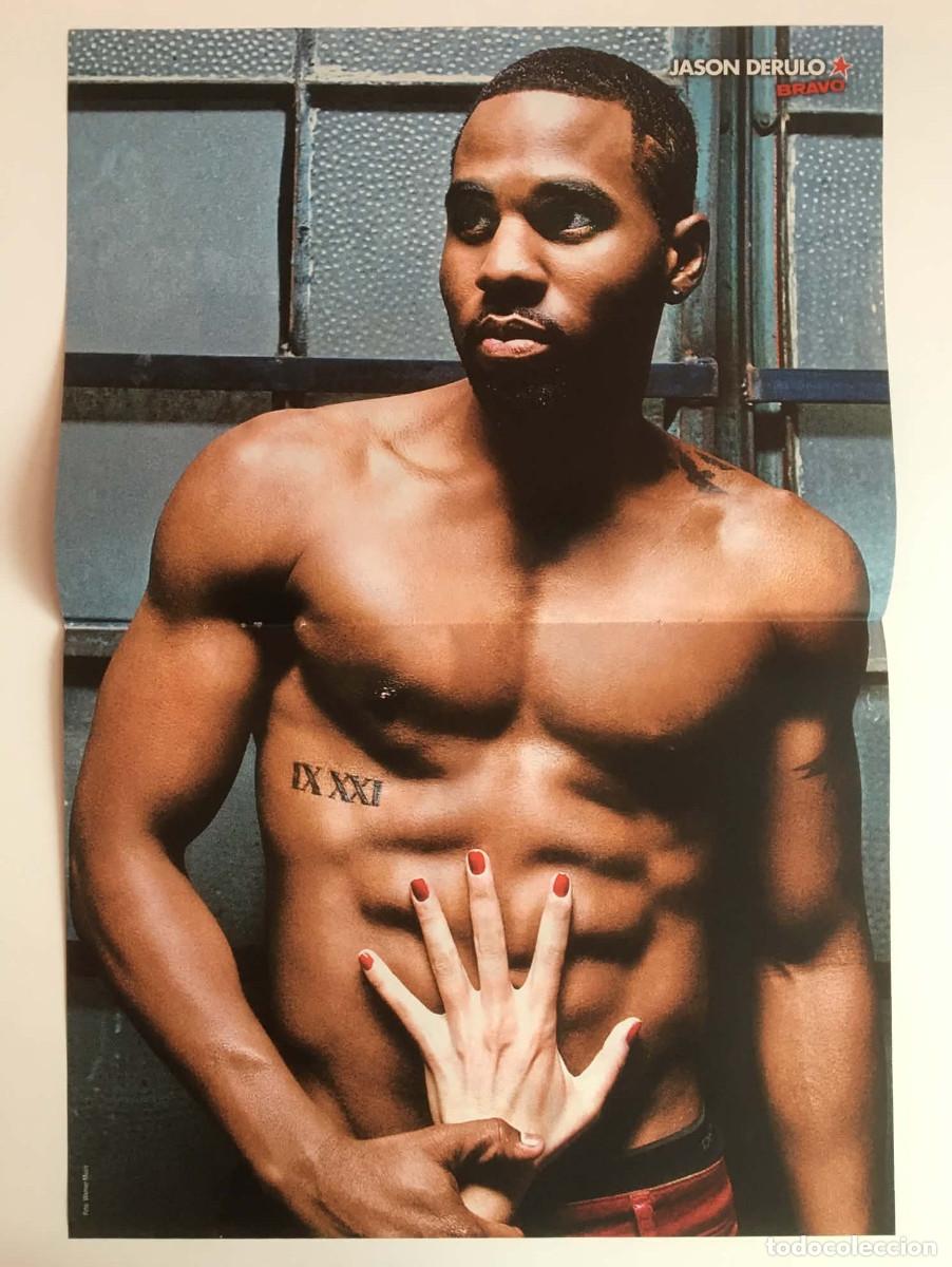 Coleccionismo de carteles: Jason Derulo Shirtles / Cara Delevingne Double-Sided Poster A3 Bravo Magazine Germany Music Fashion