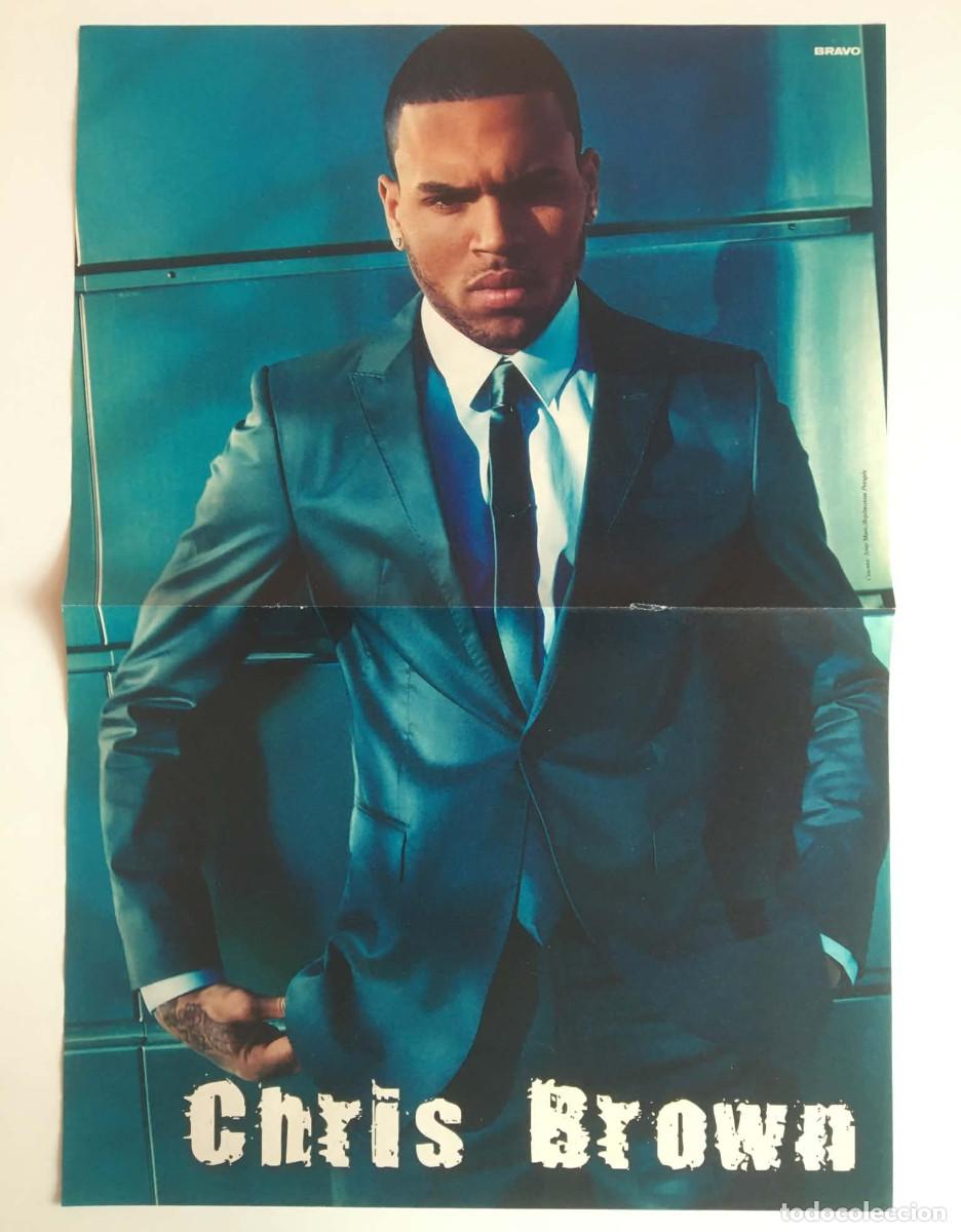 Coleccionismo de carteles: Chris Brown / Nicki Minaj Double-Sided Poster A3 - Bravo Magazine Bulgaria R&B Pop Music