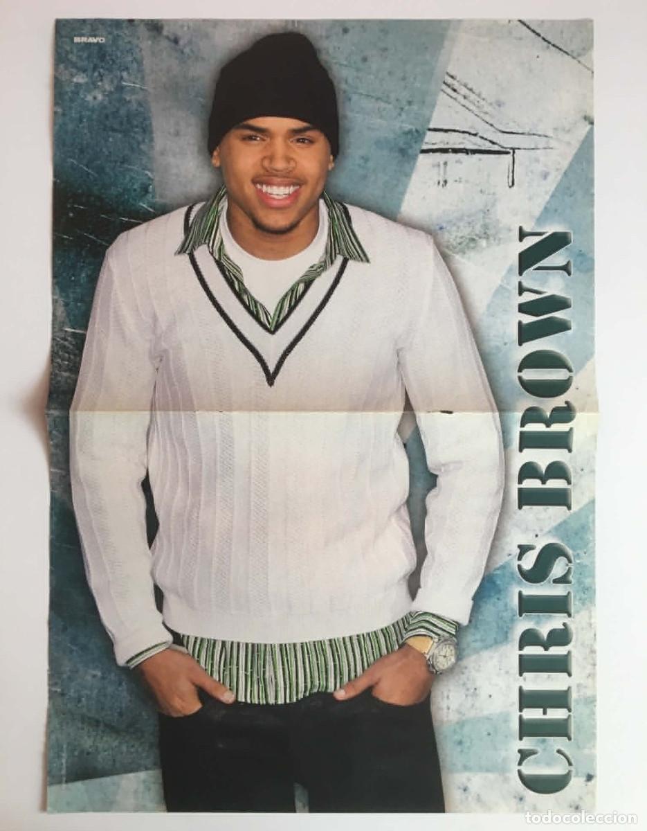 Coleccionismo de carteles: Chris Brown / Demi Lovato Double-Sided Poster A3 - Bravo Magazine Bulgaria Pop R&B Music
