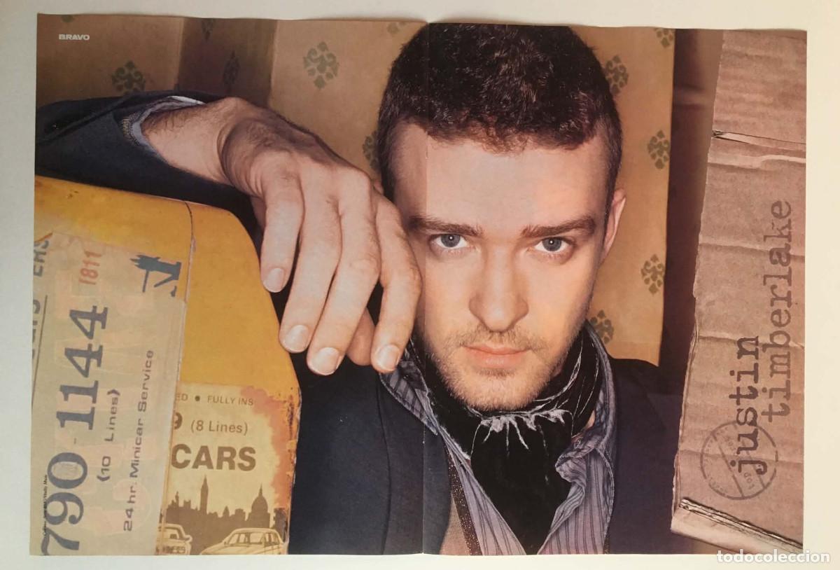 Coleccionismo de carteles: Justin Timberlake / Clive Owen Double-Sided Poster A3 - Bravo Magazine Bulgaria Music Movie