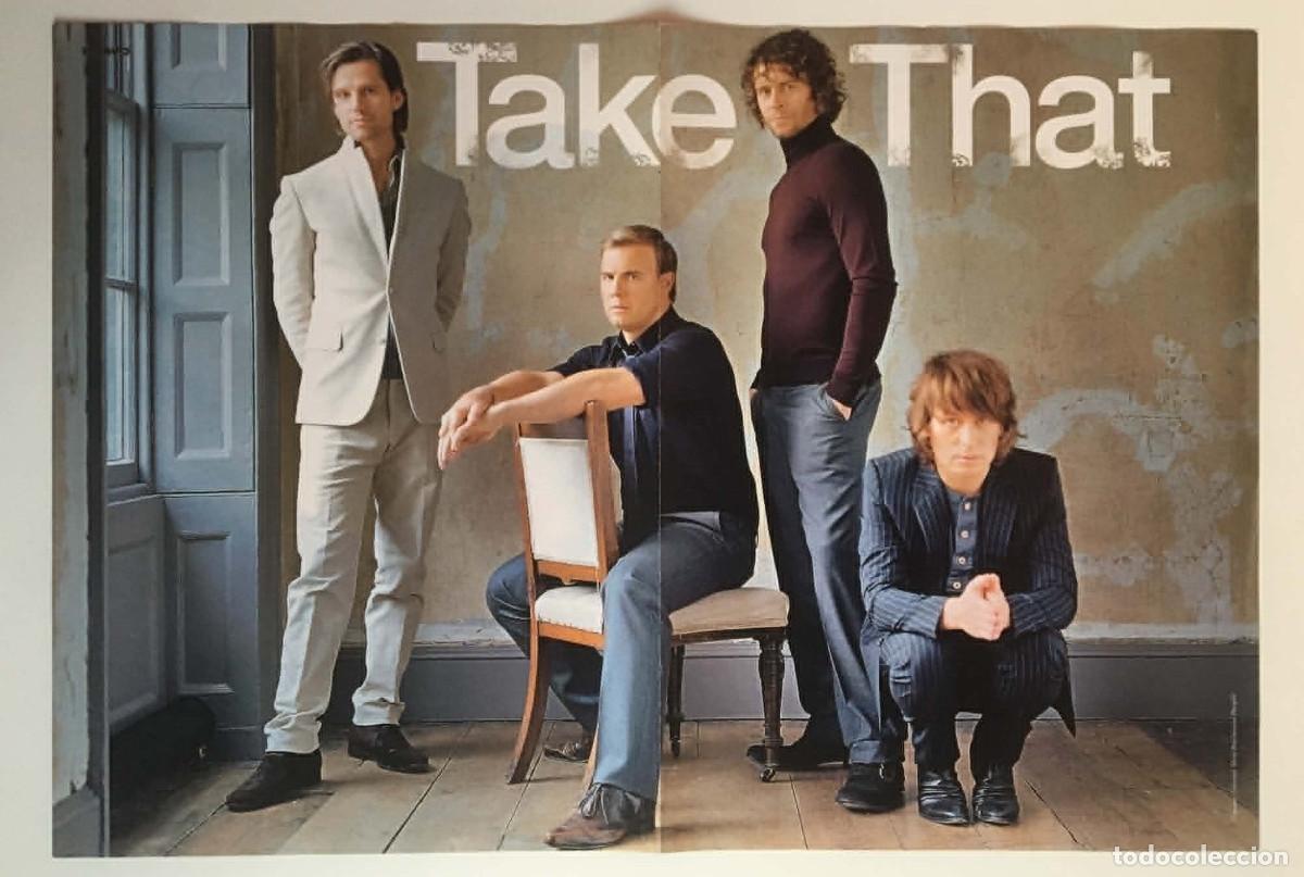 Coleccionismo de carteles: Take That / Justin Timberlake Double-Sided Poster A3 - Bravo Magazine Bulgaria Music Pop Boyband
