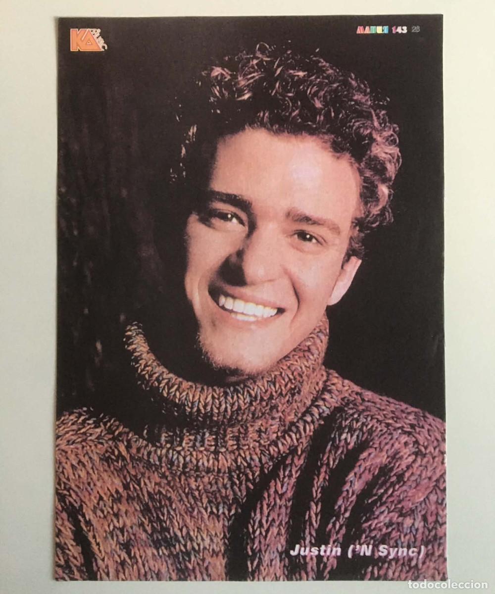 Coleccionismo de carteles: Justin 'NSYNC / Damage Double-Sided Mini Poster A5 - Mania Magazine Bulgaria Music Pop Boyband