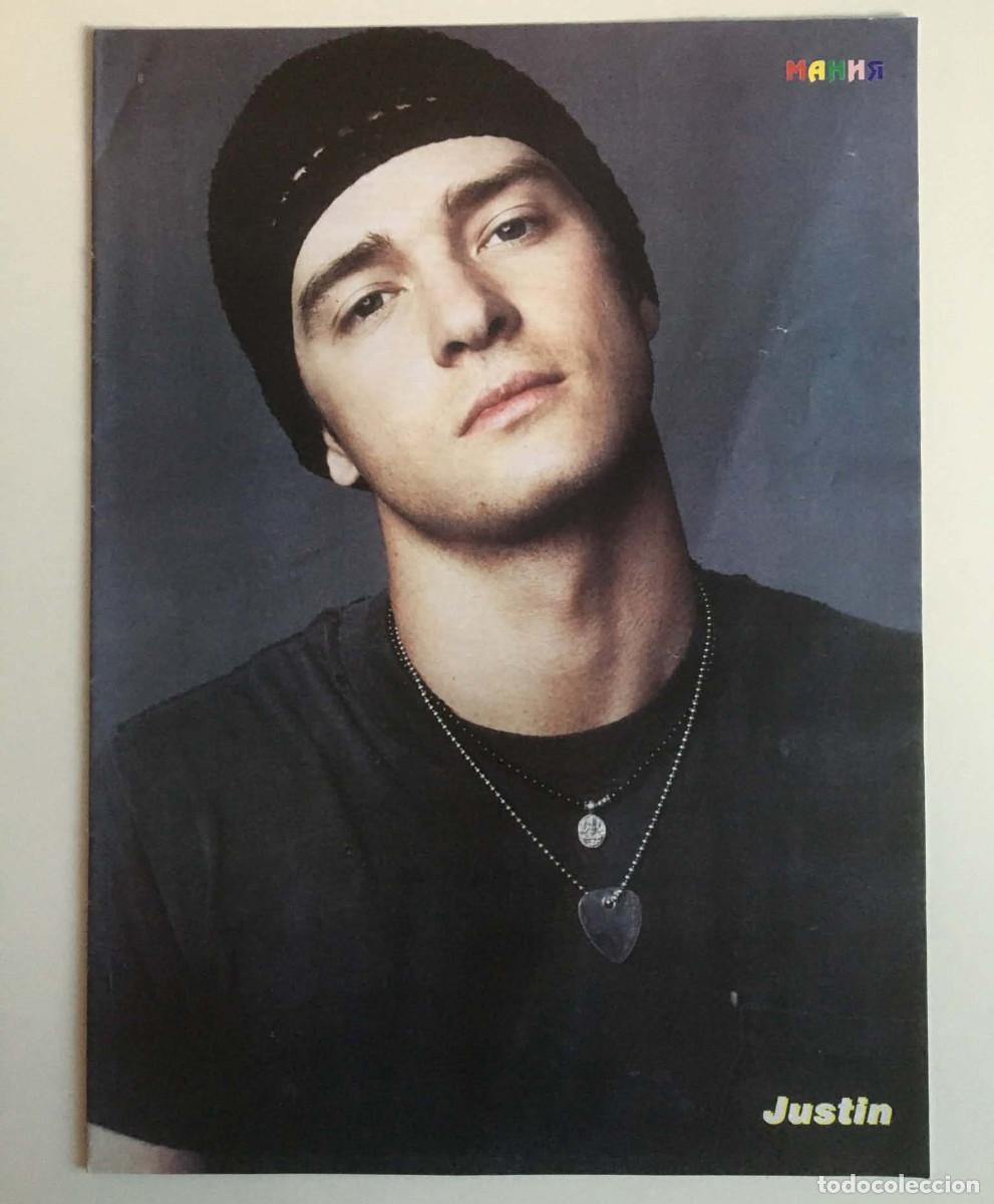 Coleccionismo de carteles: Justin Timberlake Vintage Poster A4 - Mania Magazine Bulgaria Music Pop Culture