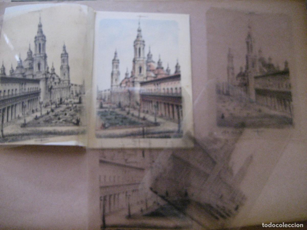 Coleccionismo de carteles: Zaragoza , plaza Nuestra se&ntilde;ora del Pilar . antiguas pruebas imprenta fotolitos para postal cartel