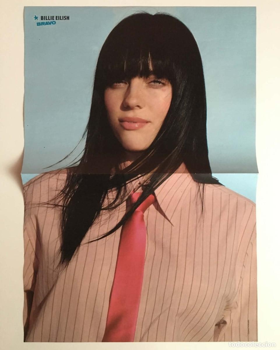 Coleccionismo de carteles: Billie Eilish / Michaela Fileva Double-Sided Poster A3 - Bravo Magazine Bulgaria Music Pin-up